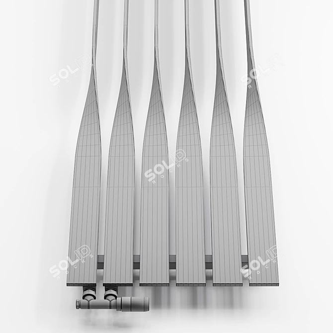 Terma Cyklon V Designer Vertical Radiator 3D model image 3