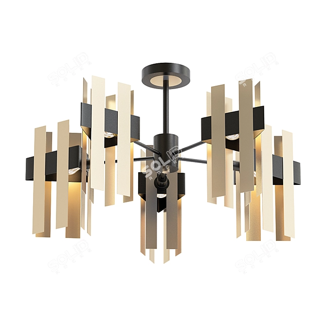 Stylish Loft Ceiling Chandelier by Spada 3D model image 1