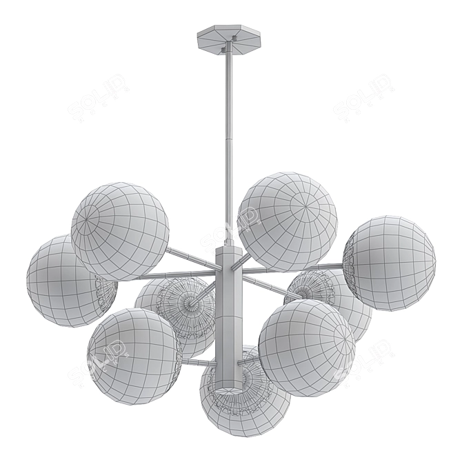 Radiant Brilliance: Paige 9-Light Chandelier 3D model image 2