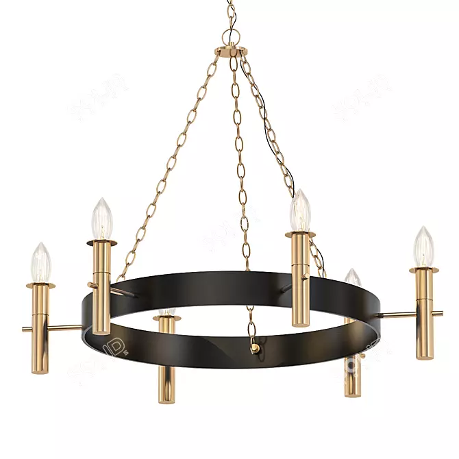 Elegant Nordic Light: Finland Chandelier 3D model image 1