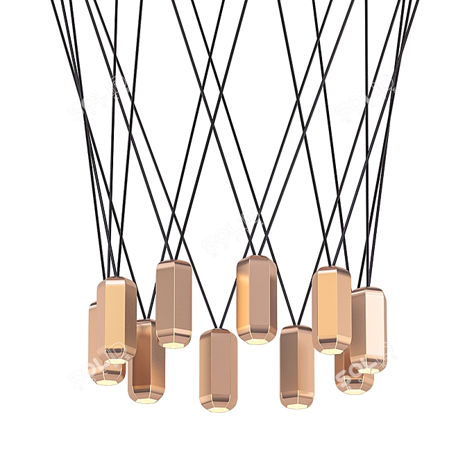 Clustered Elegance: Brixton Pendant 3D model image 1