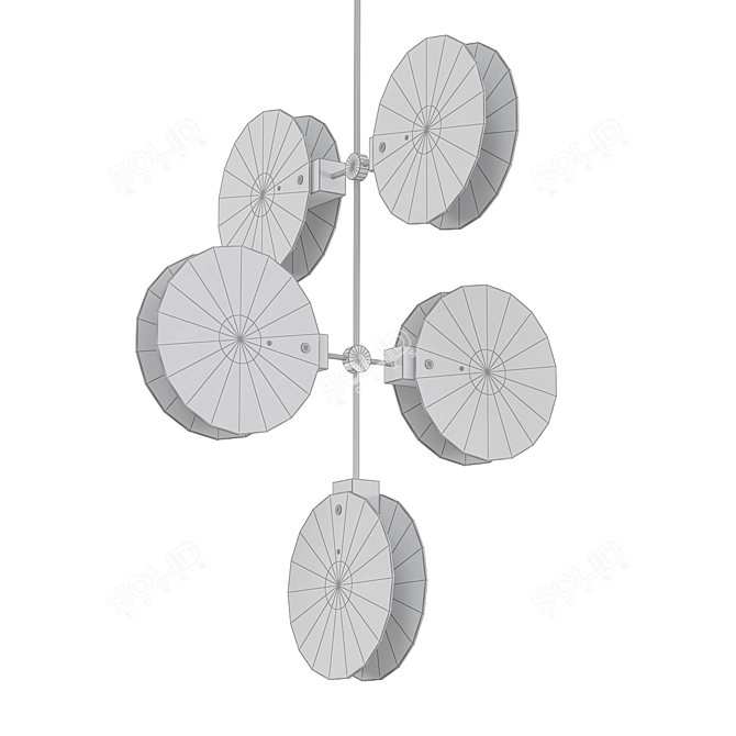 Celestial Cascade Pendant Chandelier 3D model image 2