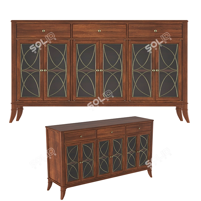 Elegant Hooker Furniture Sideboard 3D model image 1