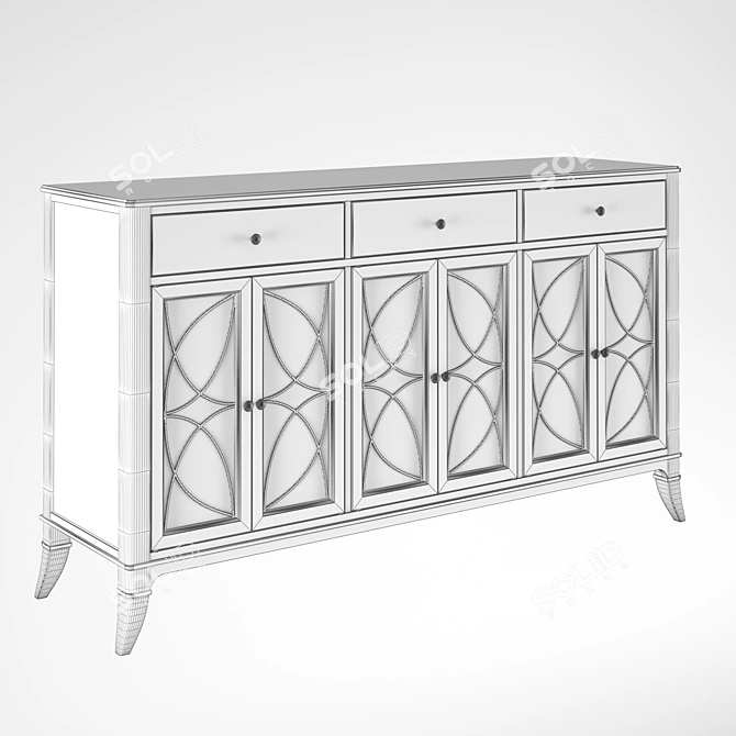 Elegant Hooker Furniture Sideboard 3D model image 3