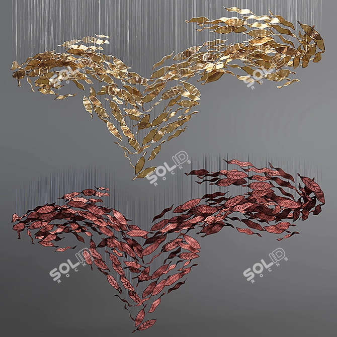 Elegant Trio: Contour Chandeliers 3D model image 3