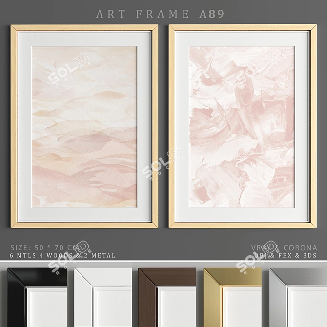 Versatile Art Frame Set - A89 3D model image 1