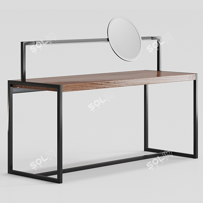 Sleek Aluminium Dressing Table 3D model image 2