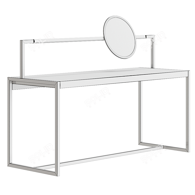 Sleek Aluminium Dressing Table 3D model image 4