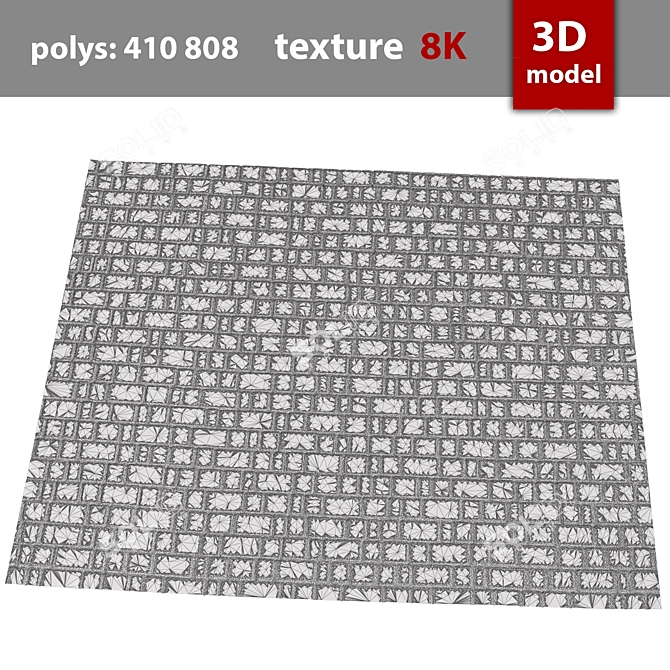 High-Quality 8K Paving Stone 3D model image 4