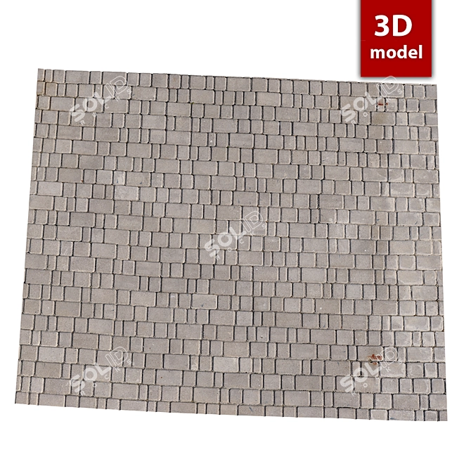 High-Quality 8K Paving Stone 3D model image 6