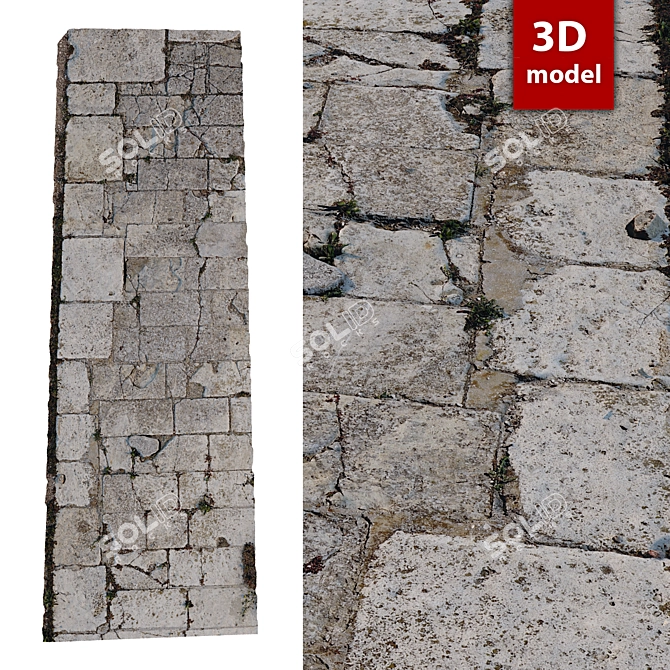 304 Paving Stones: Detailed 3D Model 3D model image 6