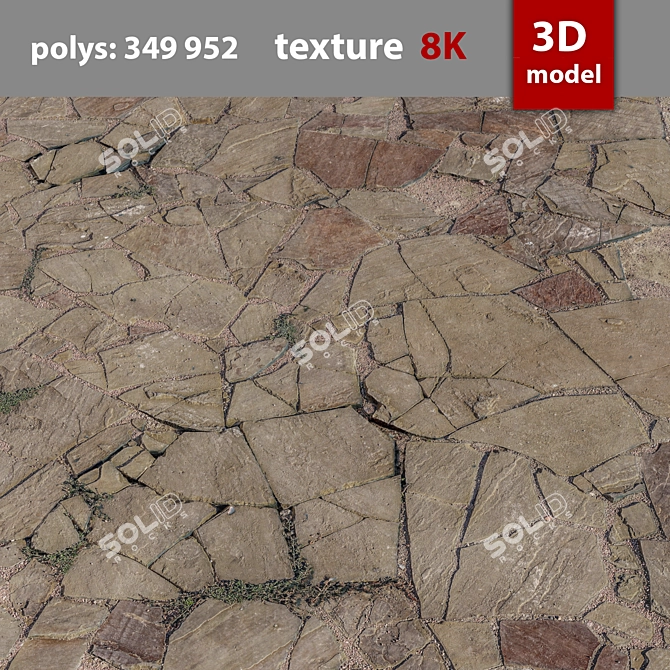 High-Quality 3D Paving Stone 3D model image 2