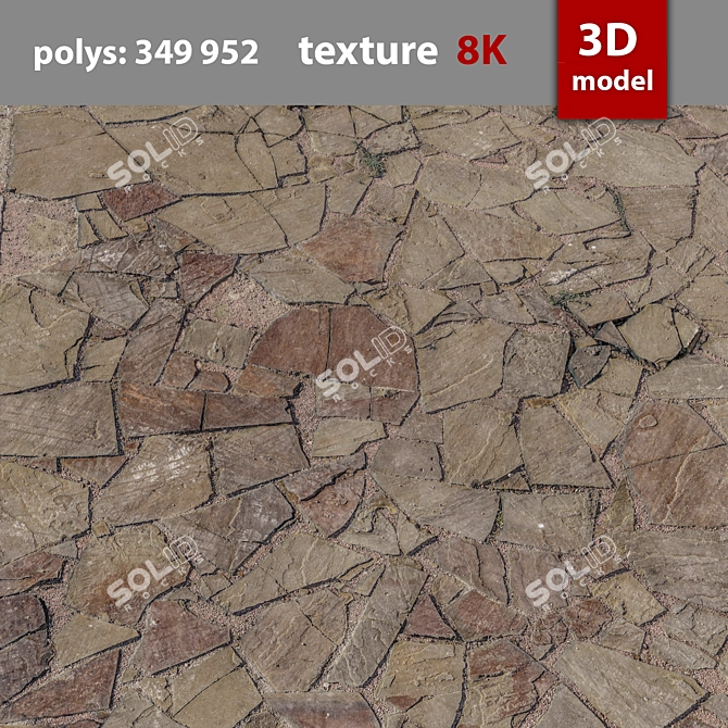 High-Quality 3D Paving Stone 3D model image 3
