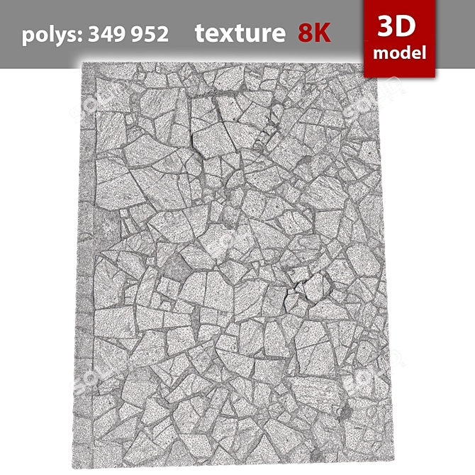 High-Quality 3D Paving Stone 3D model image 4