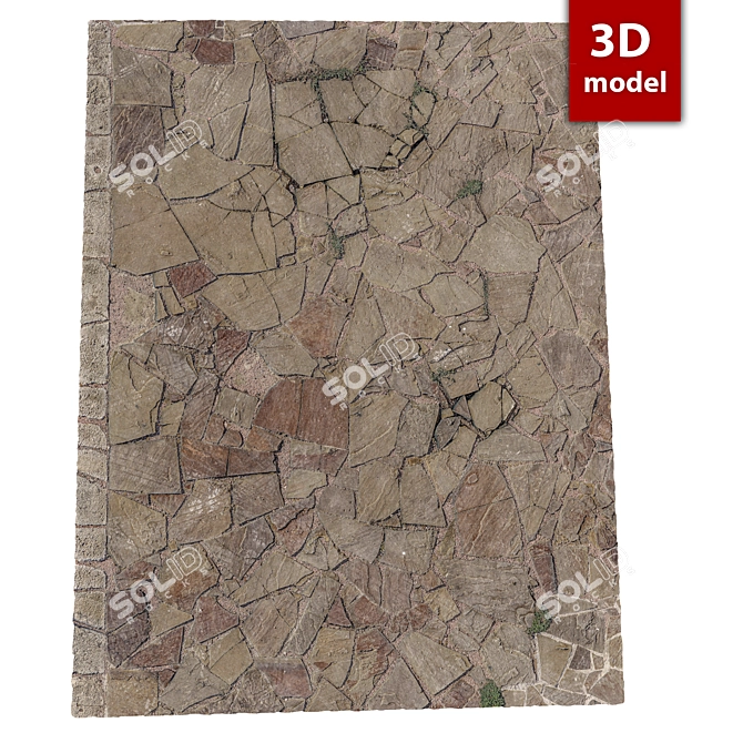 High-Quality 3D Paving Stone 3D model image 6