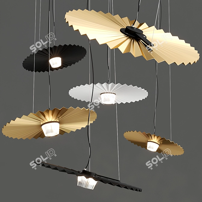 Title: Dynamic LED Pendant Light - GONZAGA 3D model image 1