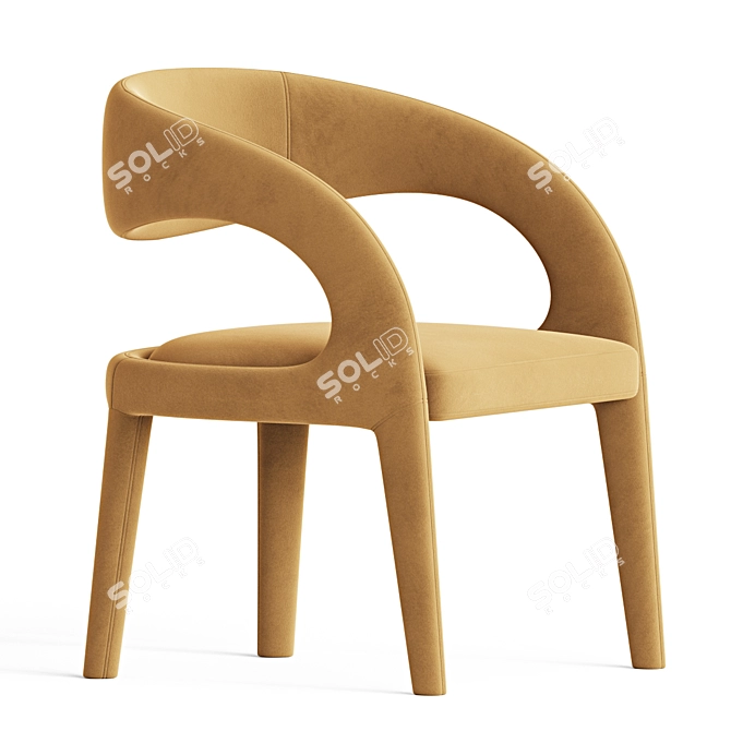 Elegant Hawkins Dining Chair 3D model image 5