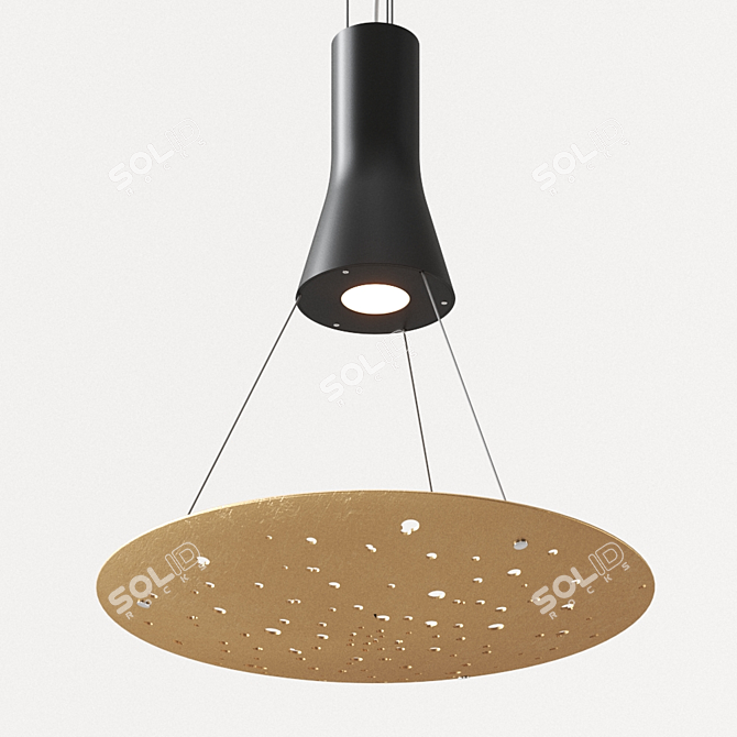 Lens F46 Pendant Lamp: Sleek Metal Design for Modern Spaces 3D model image 2