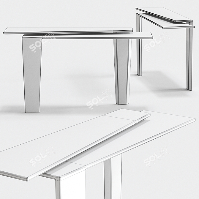 Lego Console Table: Modern Rectangular Design 3D model image 2