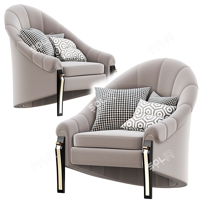 Contemporary Nausicaa Armchair 3D model image 3