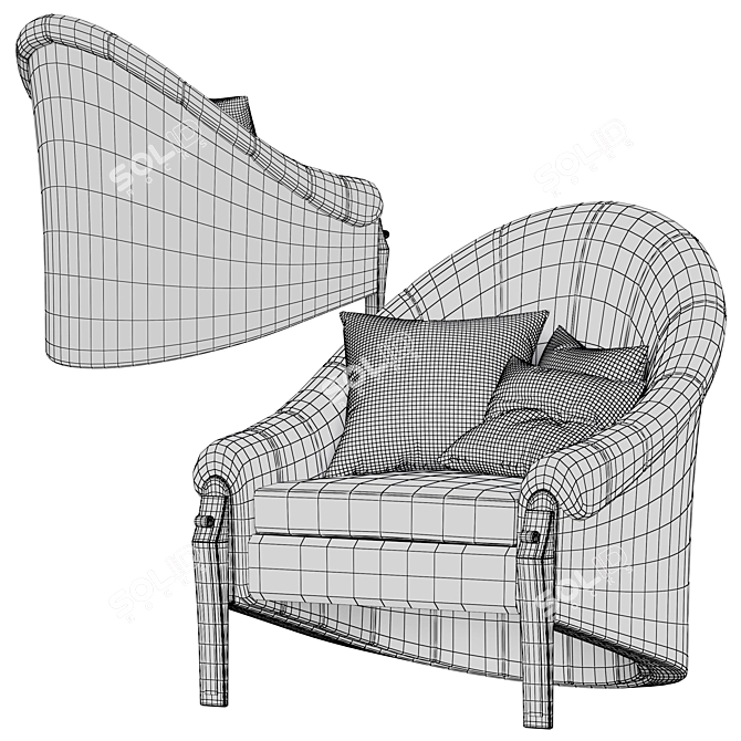 Contemporary Nausicaa Armchair 3D model image 5