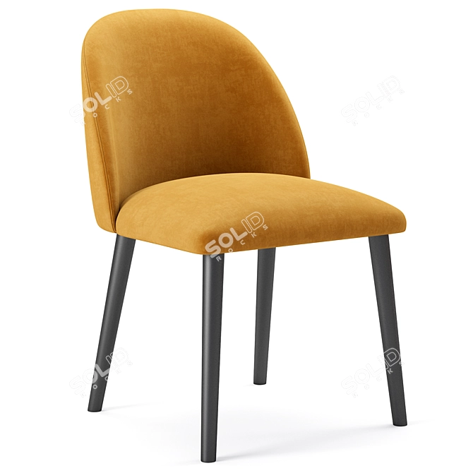 Onyx Side Chair: Sleek and Stylish Contract Seating 3D model image 1