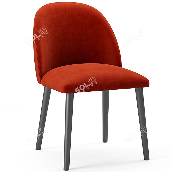 Onyx Side Chair: Sleek and Stylish Contract Seating 3D model image 2