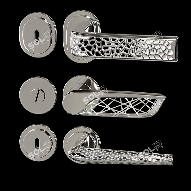 Exquisite German Door Handles 3D model image 2