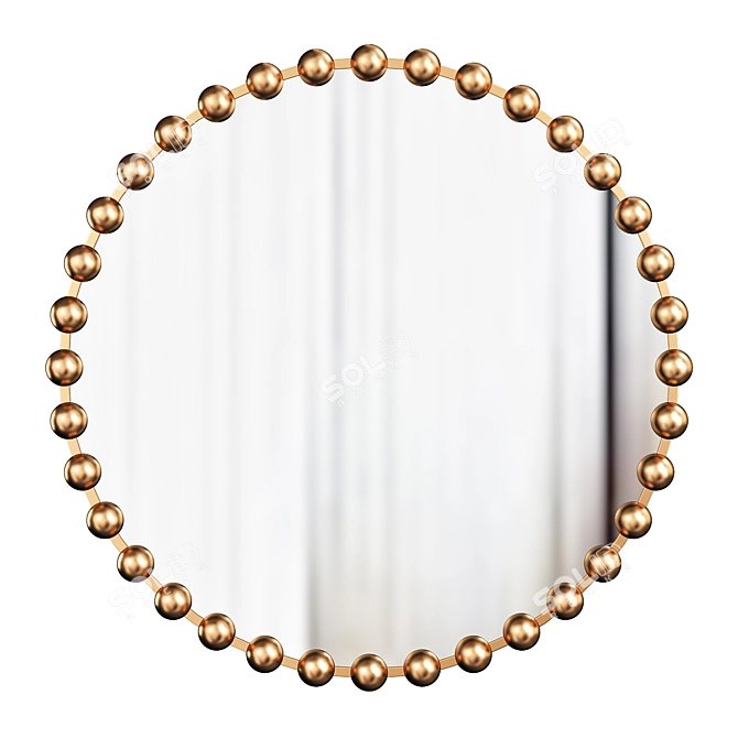 Elegant Gold Marlowe Wall Mirror 3D model image 3