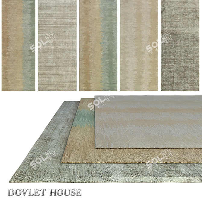 Title: Luxury Carpets Set - DOVLET HOUSE Collection 3D model image 1