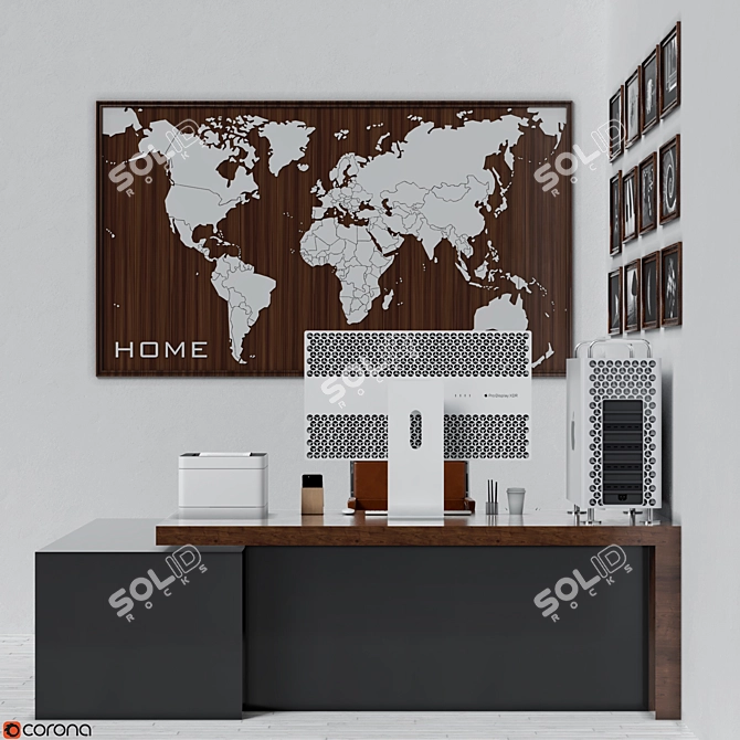 Modern Office Furniture Set 3D model image 7