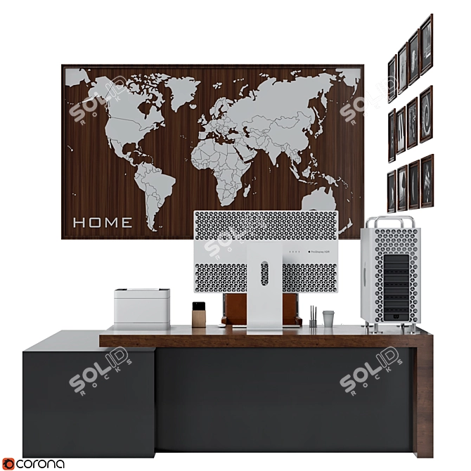 Modern Office Furniture Set 3D model image 12