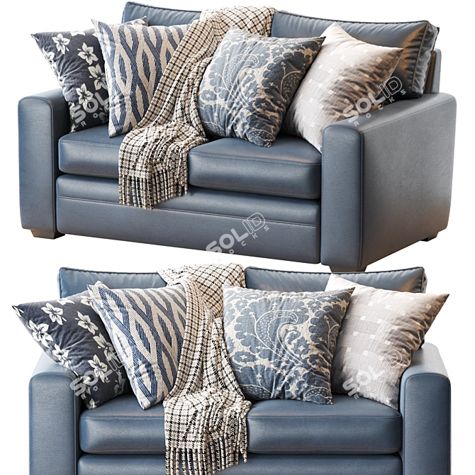 Pearce Square Arm Sofa 3D model image 1