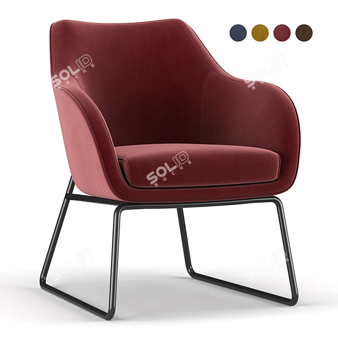 Sleek Sintra Meeting Chair: Ideal for Modern Offices 3D model image 1