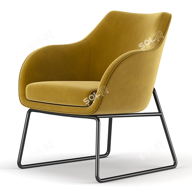 Sleek Sintra Meeting Chair: Ideal for Modern Offices 3D model image 4