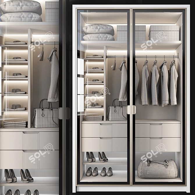 Title: Modern Wardrobe with Spacious Design 3D model image 2