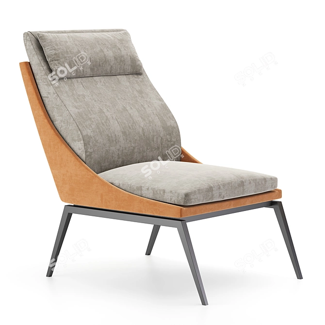 Elegant Light Milano Chair 3D model image 2