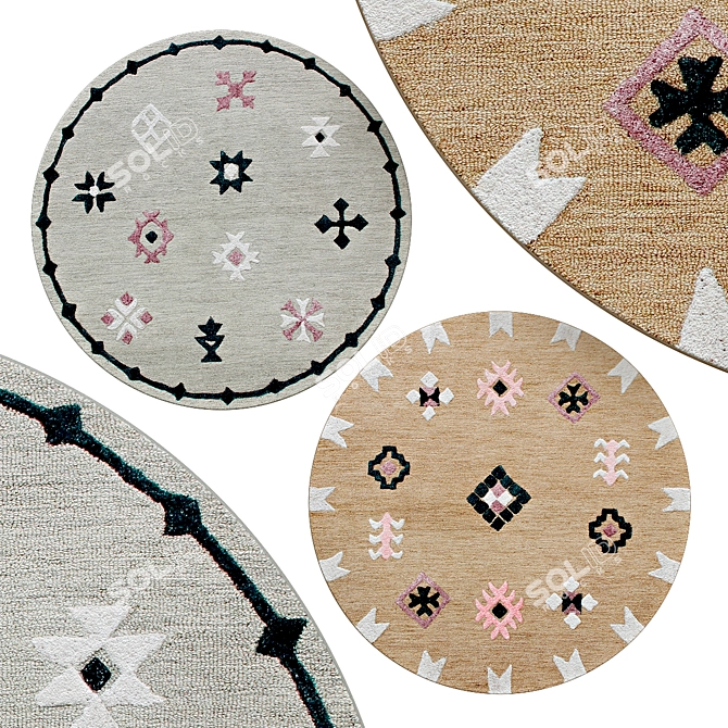 Elegant Circle Rugs | No. 167 3D model image 1