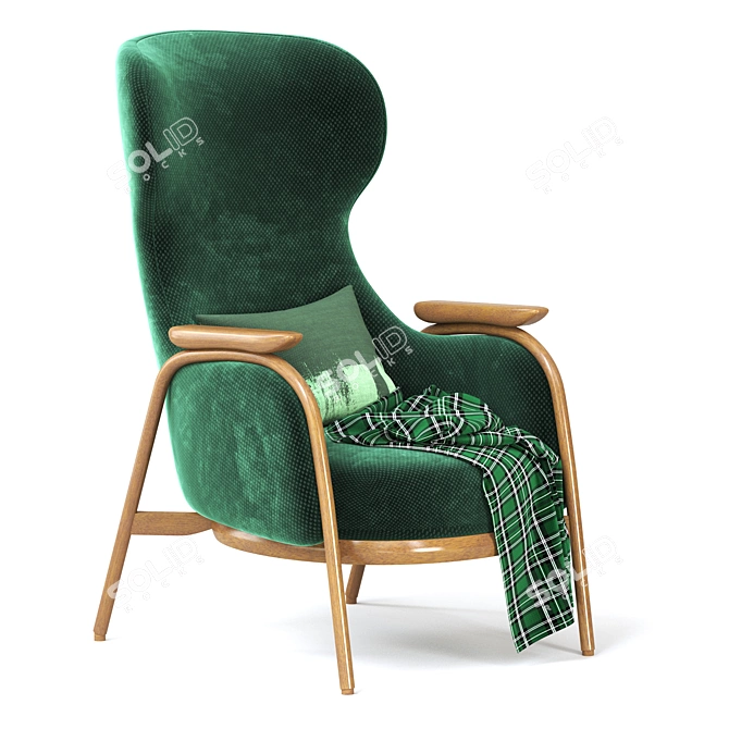 VUELTA Modern High Back Armchair 3D model image 1