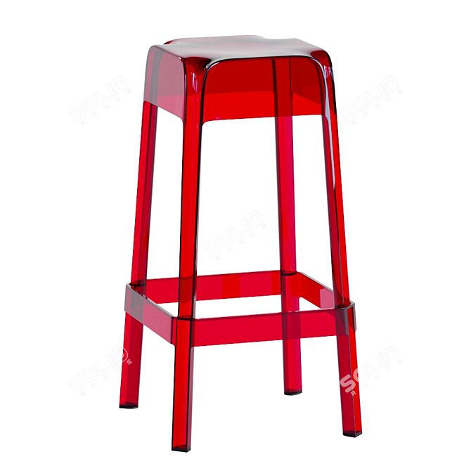 Rubik 580 Bar Stool: Sleek and Stylish 3D model image 1