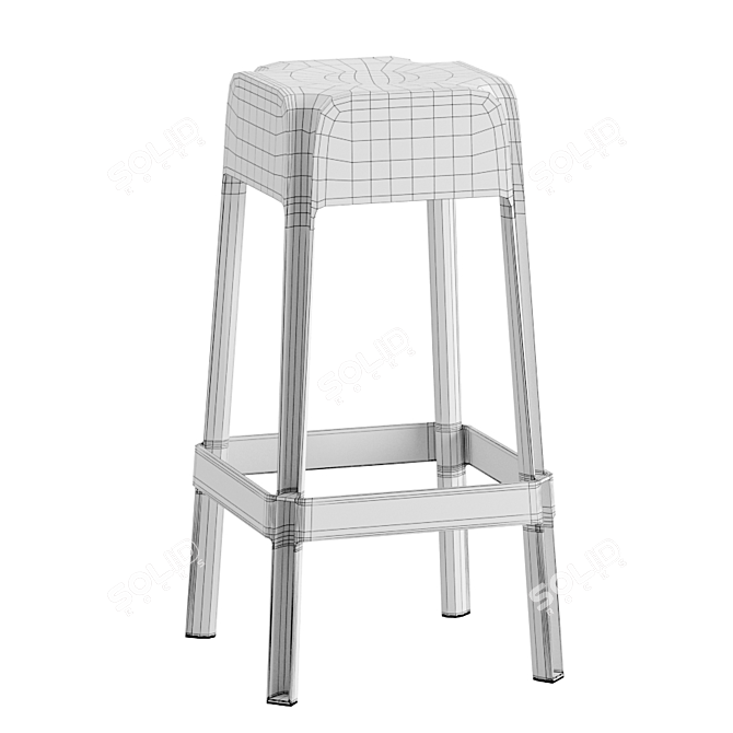 Rubik 580 Bar Stool: Sleek and Stylish 3D model image 4