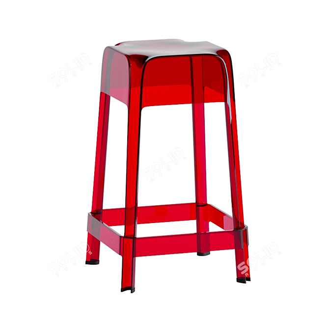 Elegant Pedrali Rubik Bar Stool 3D model image 2