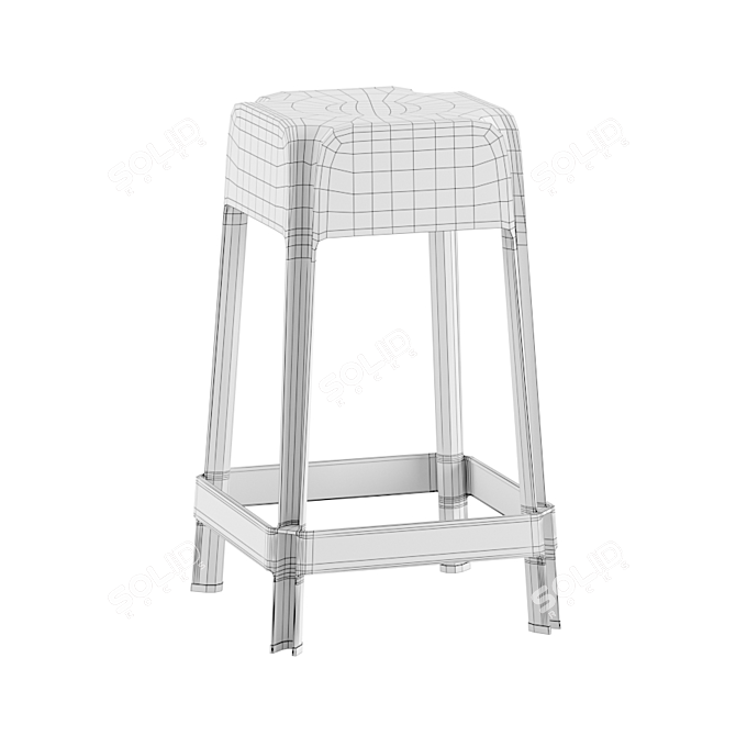 Elegant Pedrali Rubik Bar Stool 3D model image 4