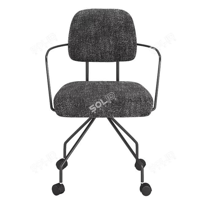 Modern Swivel Desk Chair 3D model image 2