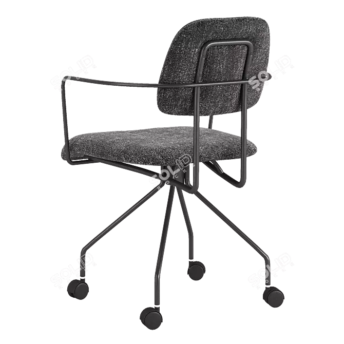 Modern Swivel Desk Chair 3D model image 3