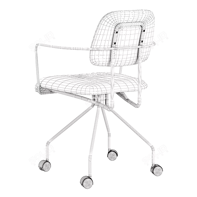 Modern Swivel Desk Chair 3D model image 5