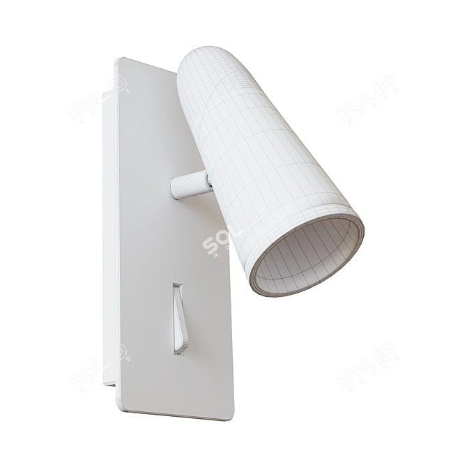 Elegant Wall Lamp: Lao 1L White 3D model image 2