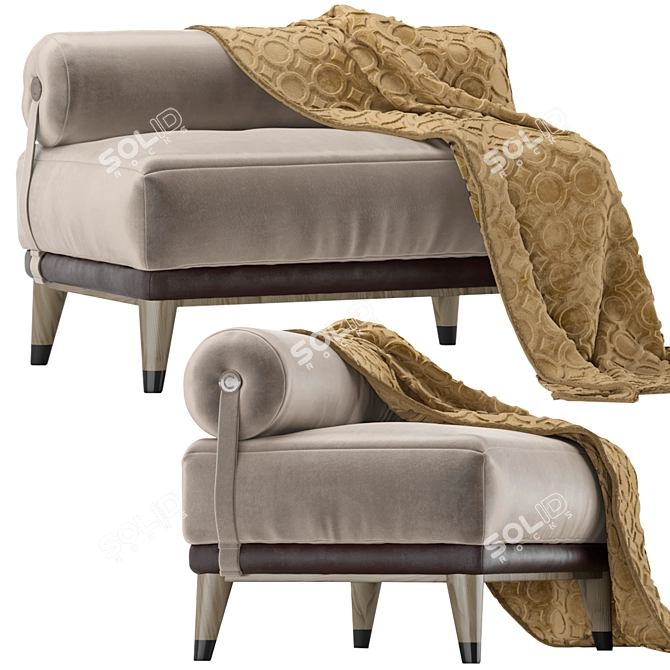 Exquisite Cipriani Blue Moon Stool 3D model image 1