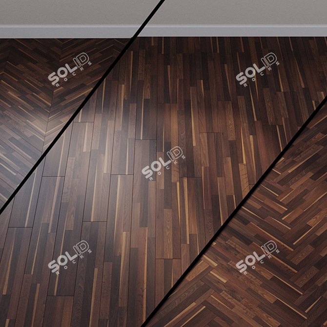 Elegant Oak Mokka Laminate 3D model image 1