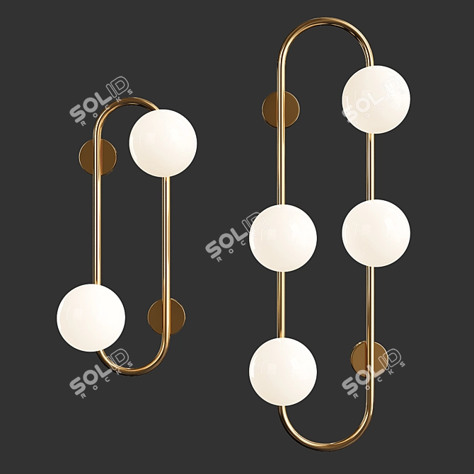 Sleek Modo Wall Sconce 3D model image 1